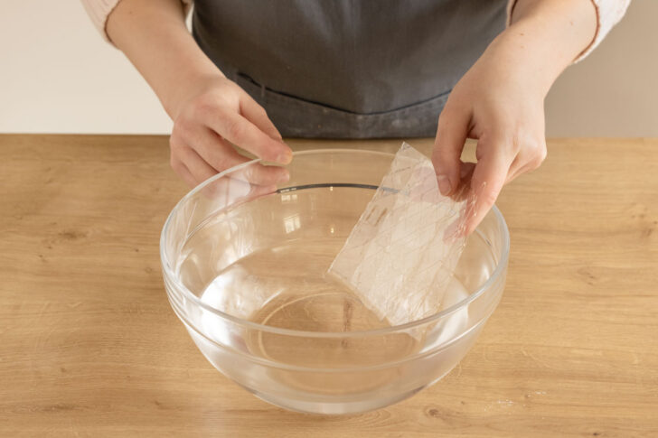 Gelatine einweichen