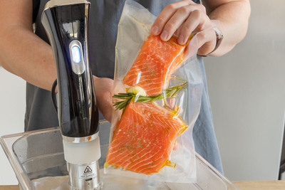 Lachsfilet Sous Vide garen
