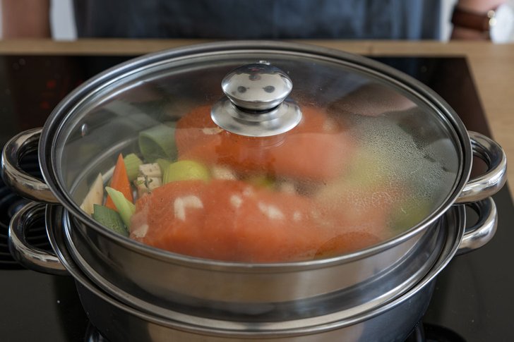 Lachs im Dampfgarer