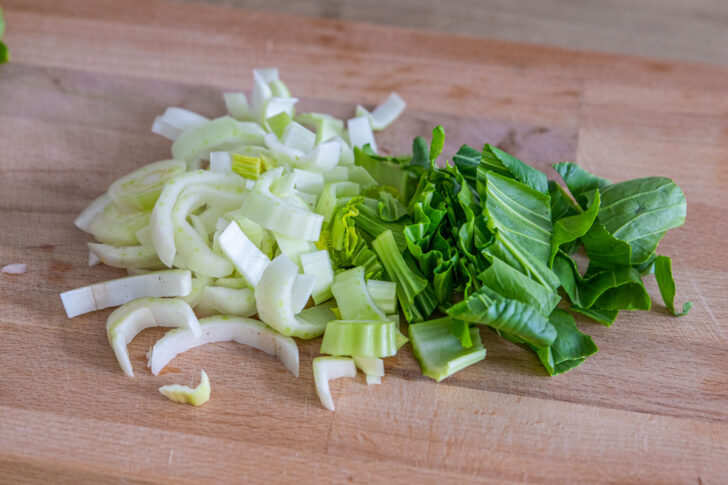 geschnittener Pak Choi