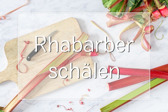 Rhabarber schälen