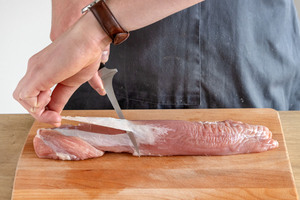 Fleisch von Fett befreien