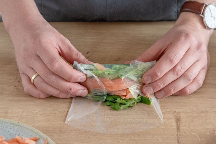 Seiten der Sommerrolle einklappen
