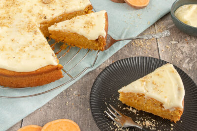 Süßkartoffelkuchen mit Frischkäse