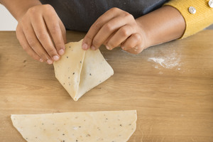 Ecken zusammendrücken