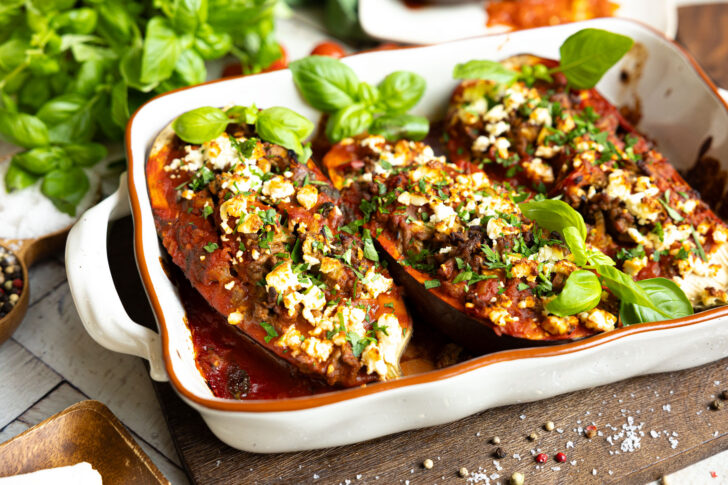 Gefüllte Aubergine