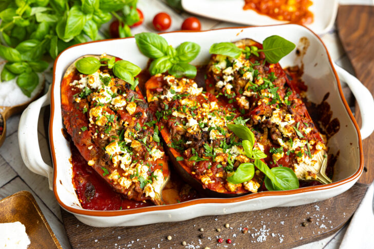 Gefüllte Aubergine