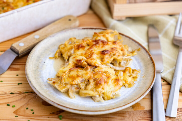 Sahneschnitzel aus dem Teller