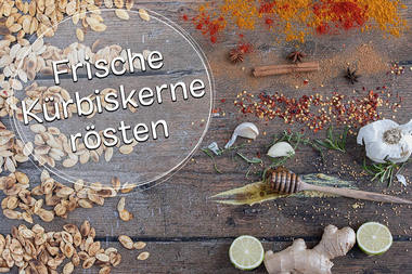 frische Kürbiskerne rösten - Titel