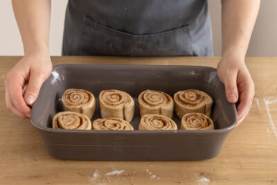 Zimtschnecken in der Auflaufform