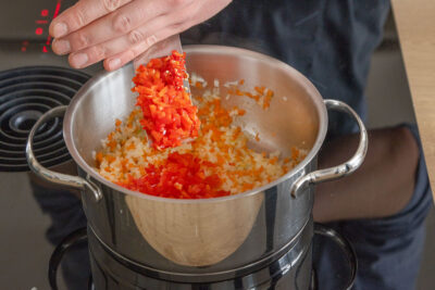 Paprika anbraten