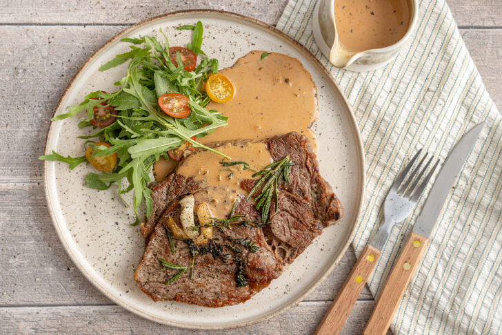Entrecote in der Pfanne saftig braten