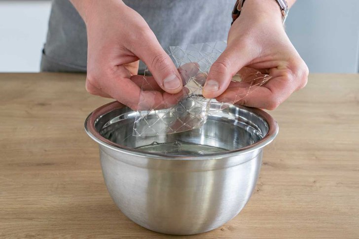 Gelatine einweichen