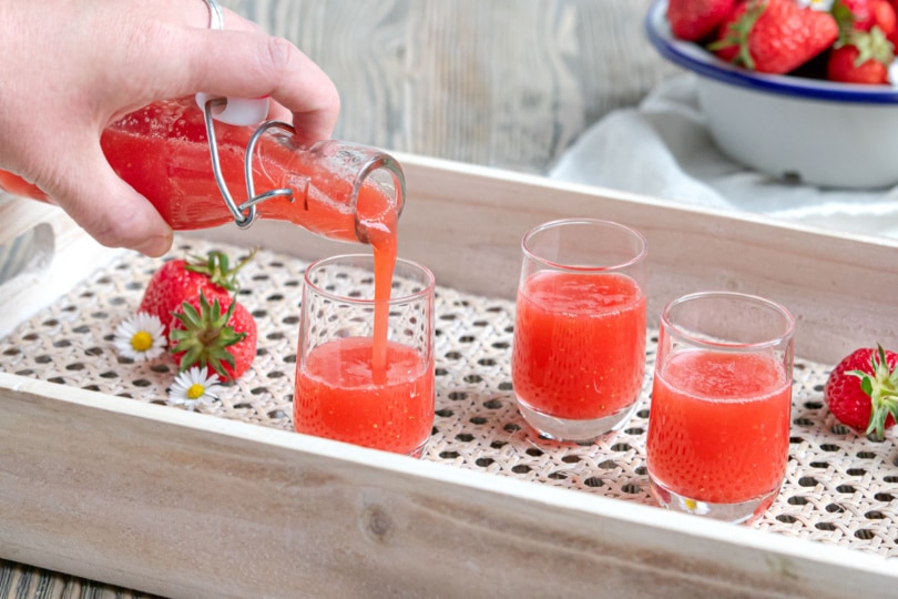 Erdbeerlimes mit Wodka