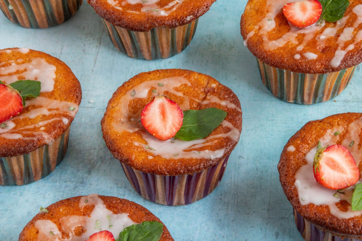 Fruchtige Erdbeermuffins mit Joghurt | Rezept
