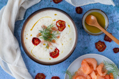 Fenchelsuppe mit Räucherlachs