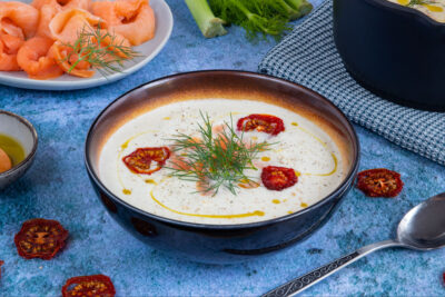 Fenchelsuppe mit Räucherlachs
