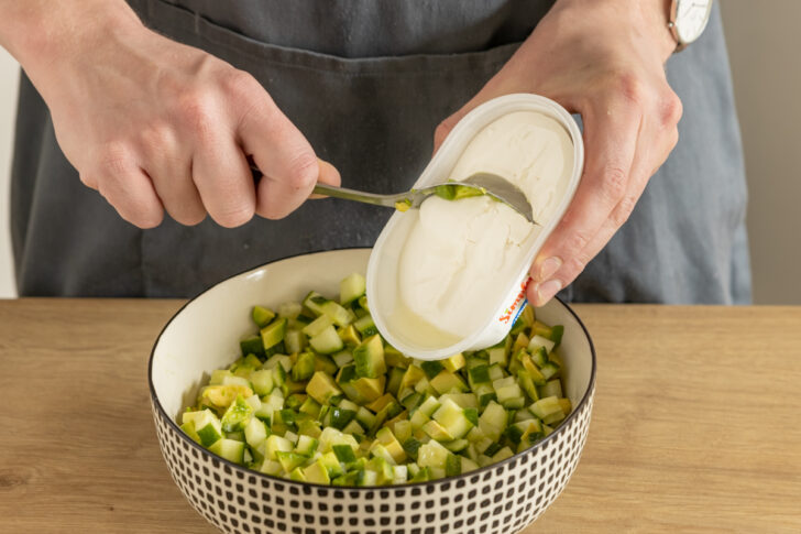 Veganen Frischkäse untermengen