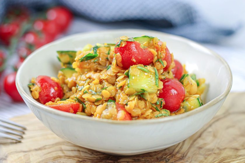 Roter Linsensalat