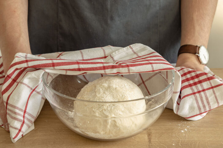 perfekt zubereiteter Pizzateig