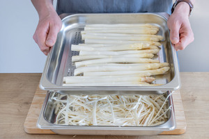 Spargelschalen dampfgaren