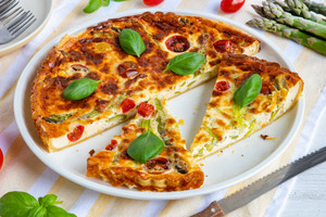 Spargelquiche mit Muskat