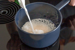 Kokosmilch dazugeben