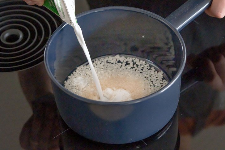 Kokosmilch dazugeben