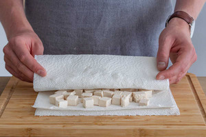 Tofu auspressen
