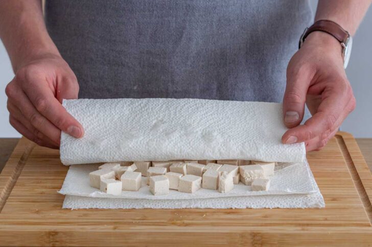 Tofu auspressen
