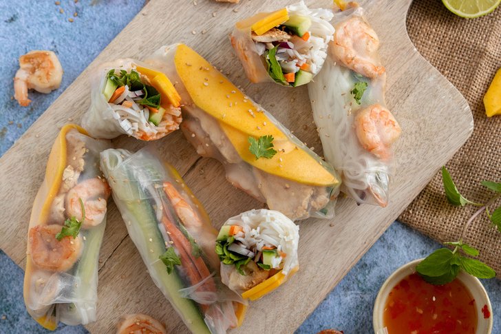 Vietnamesische Sommerrollen mit Garnelen