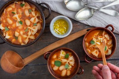 Weiße Bohnensuppe aus Dosenbohnen
