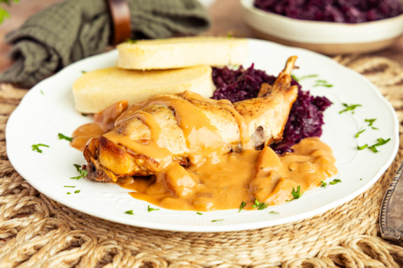 Kaninchenkeulen aus dem Backofen nach Omas Rezept