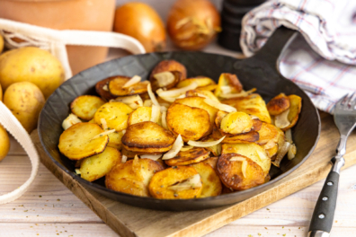 Schnelle Bratkartoffeln aus rohen Kartoffeln