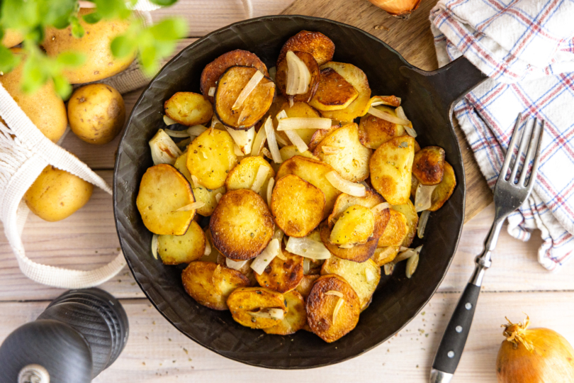 Schnelle Bratkartoffeln aus rohen Kartoffeln