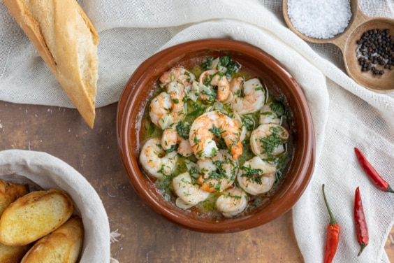 Garnelen in Knoblauchöl: Gambas Pil Pil