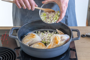 Kaninchenkeulen anbraten