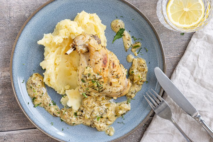 Kaninchenkeulen mit Senf