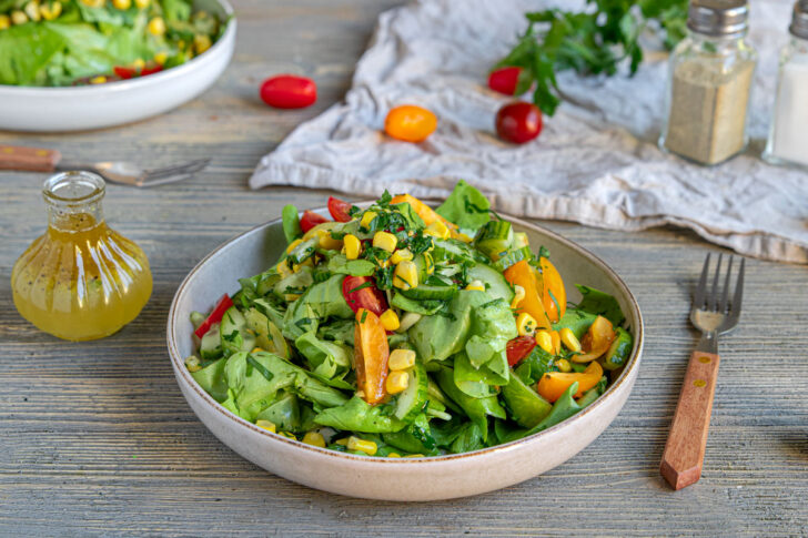 Kopfsalat mit Dressing