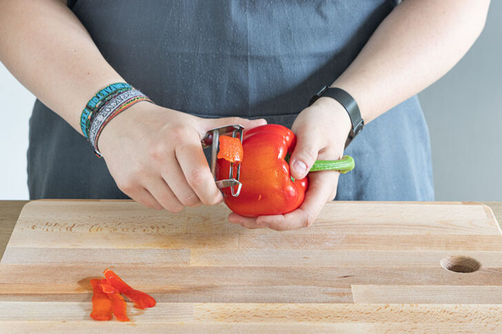 Paprika schälen