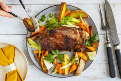Putenoberkeule knusprig gebraten