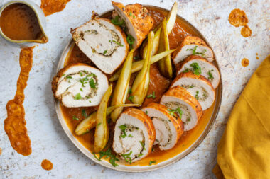 Putenrollbraten aus dem Backofen