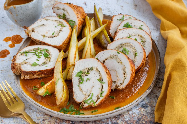 Putenrollbraten aus dem Backofen