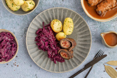Rinderrouladen aus dem Backofen