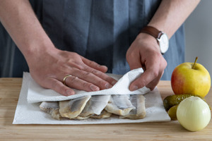 Hering abtupfen
