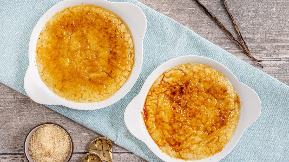 Vegane Crème Brûlée mit Seidentofu