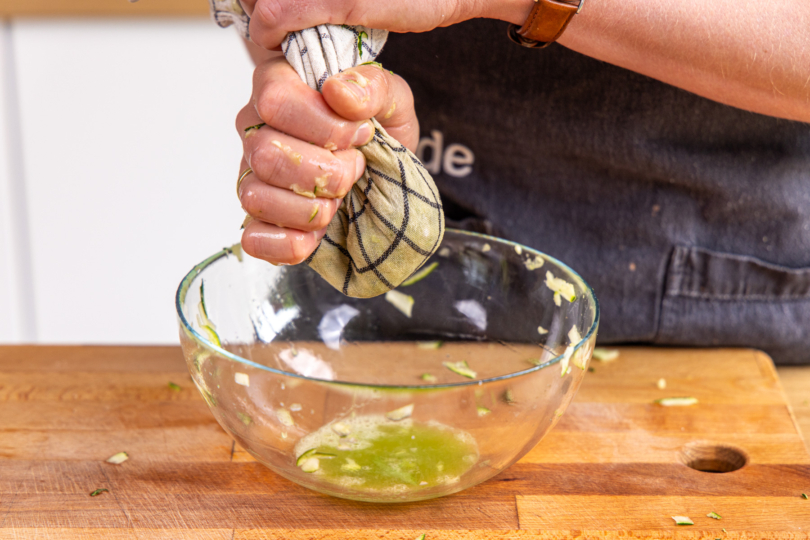 Zucchini ausdrücken