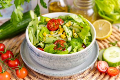 Bunter Kopfsalat mit 5-Minuten-Dressing