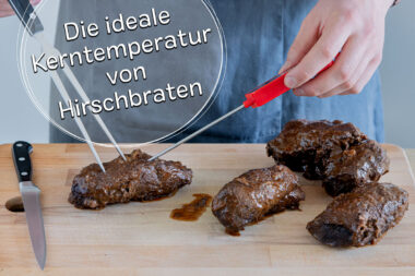Kerntemperatur von Hirschbraten - Titel