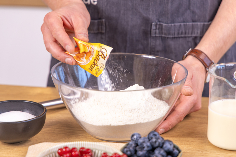 Backpulver dazugeben